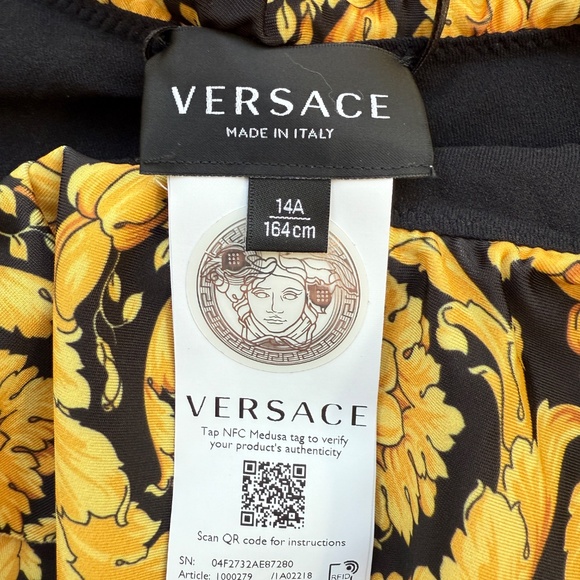 NWT Girls Versace one-shoulder Swimsuit - Size 14a - Picture 4 of 4